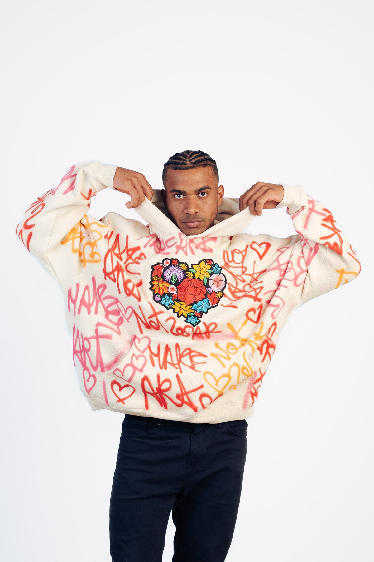 Sudadera graffiti maxi corazón