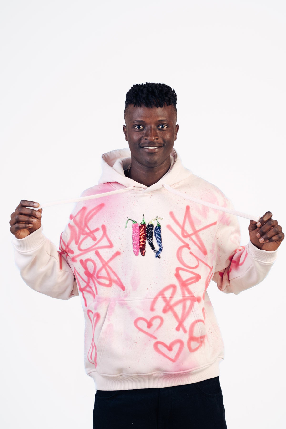 Sudadera guindilla rosa
