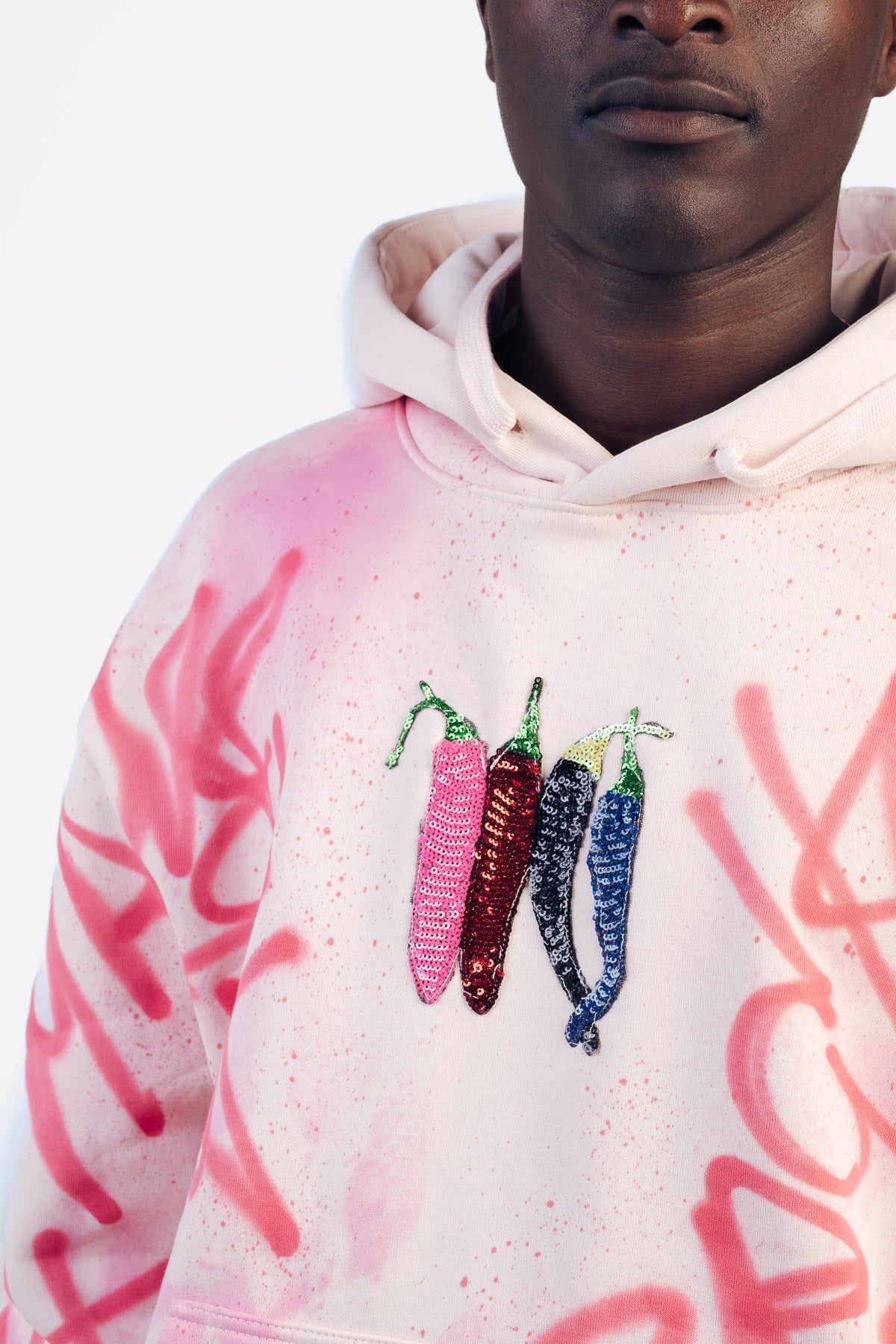 Sudadera guindilla rosa