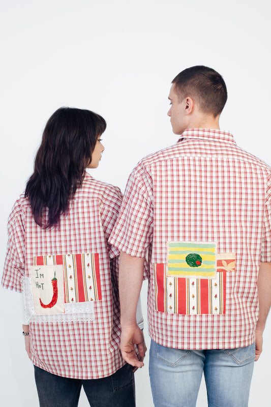 Camisa cuadros oliva