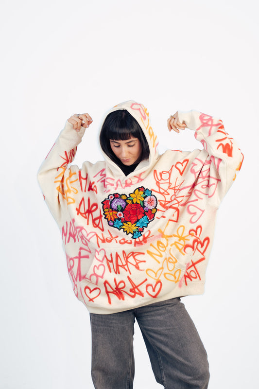 Sudadera graffiti maxi corazón