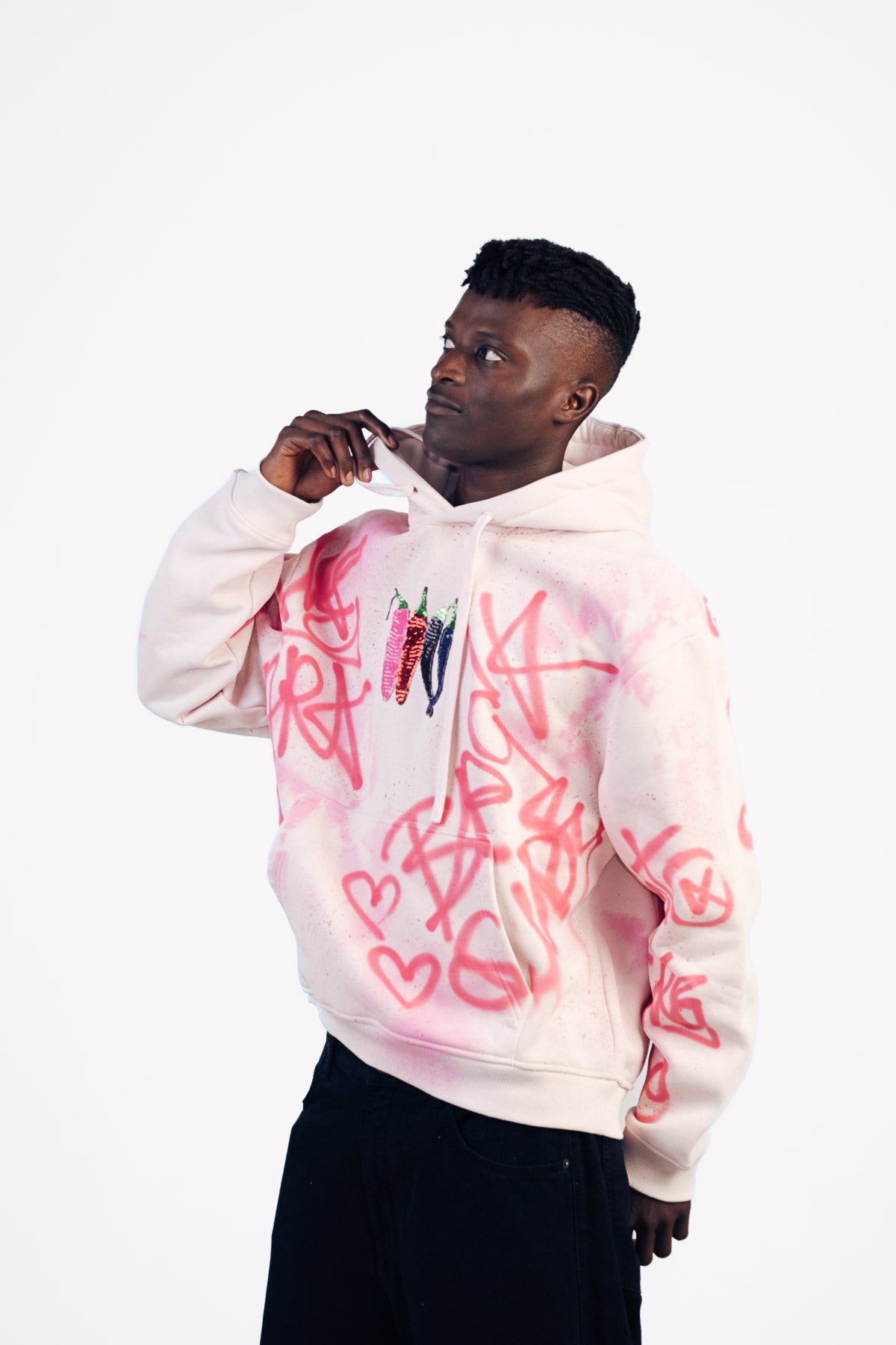 Sudadera guindilla rosa