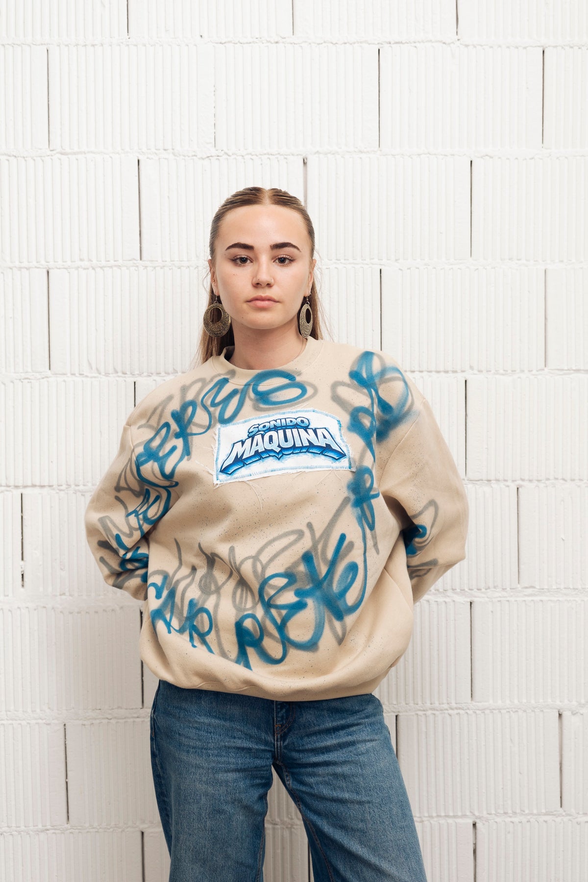 A. Sonido Máquina Sweatshirt – Azul